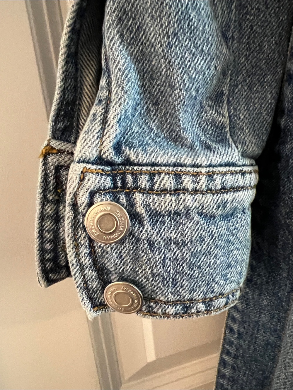 Zara Large Blue Denim Trench-Style Jean dress - Picture 4 of 5